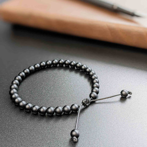Resolve Tasbih Bracelet | Men's Bracelet with Black Onyx Stone Beads | Free Shipping
