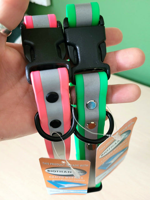 Adjustable BioThane dog collar. Large.