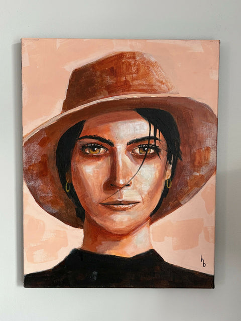 "Ali" - Acrylics on canvas 14x18 - Original Artwork-Free Shipping*