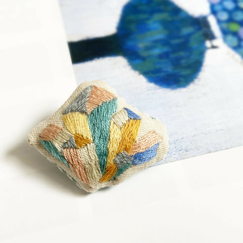 Crystal Embroidery Brooches