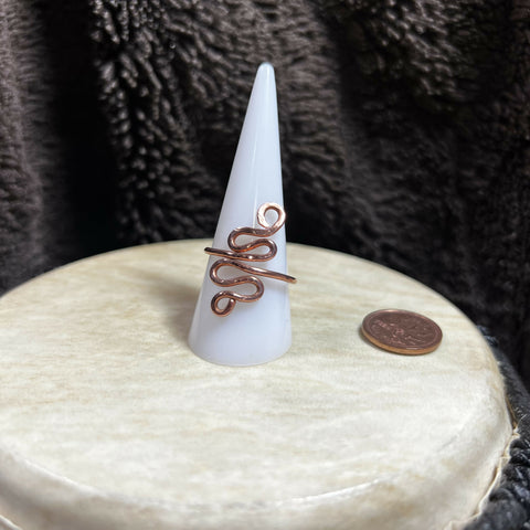 Copper Squiggle Ring