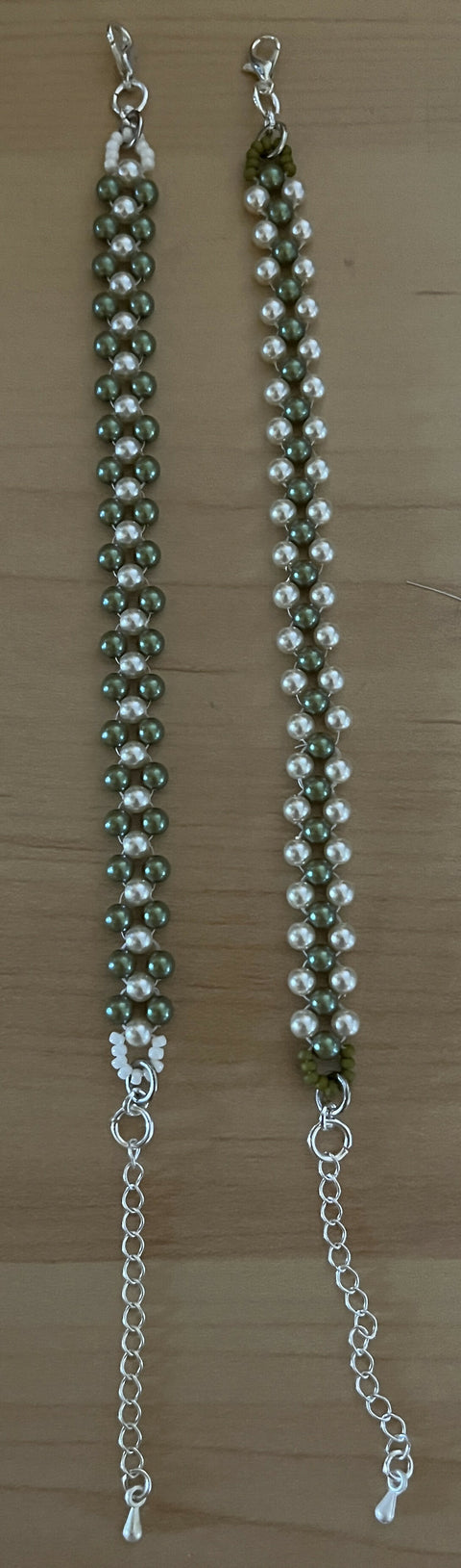 "Khaki and Cream" Bracelet