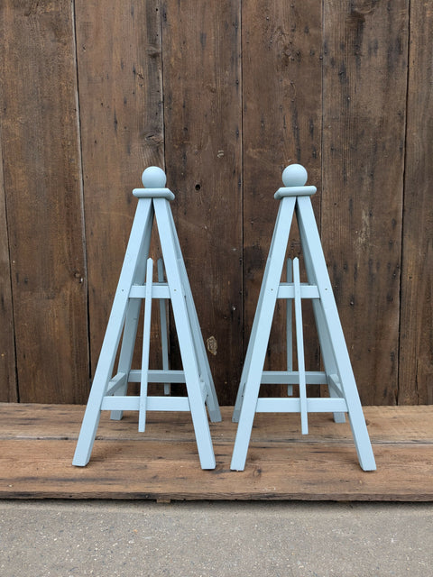 3' Obelisk | 16" Base | Solid Wood Plant Support Structure| 4 Season Weather Resistant | Sphere Finial