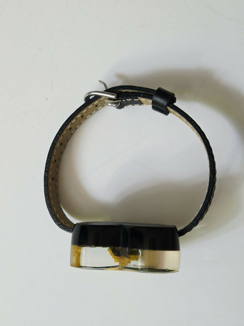 Handmade Resin Bracelet with Real Flowers | Adjustable Strap | Floral Jewellery