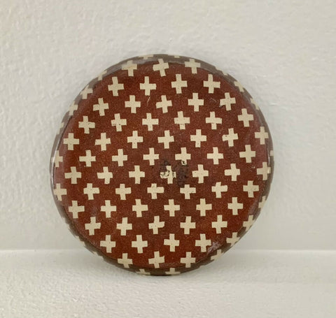 Handmade Nerikomi Mug and Saucer, Brown and Cream Geometric Ceramic Cup, One-of-a-Kind Pottery