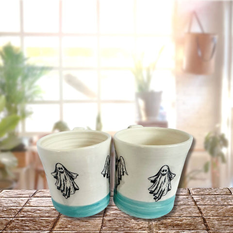 Ghost Mug, ceramics mug, handmade,