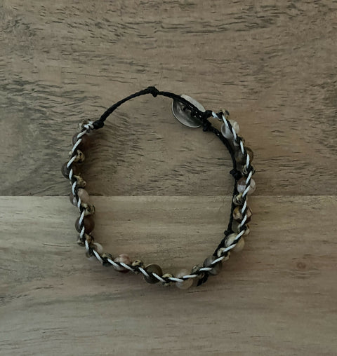 "Coffee House" Single Wrap Bracelet