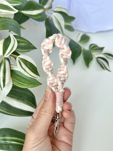 Twisted Macrame Finger Loop Keychain