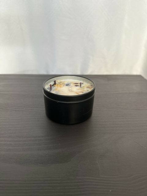 8ox Black Tin Candle