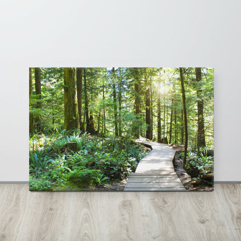 Forest Path Canvas Wall Art | Landscape Décor | 36"x24"