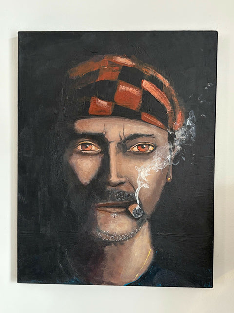 "Hart" - Acrylics on canvas 14x18 - Original Artwork-Free Shipping*