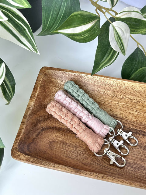 Finger Loop Macrame Keychain Key Fob