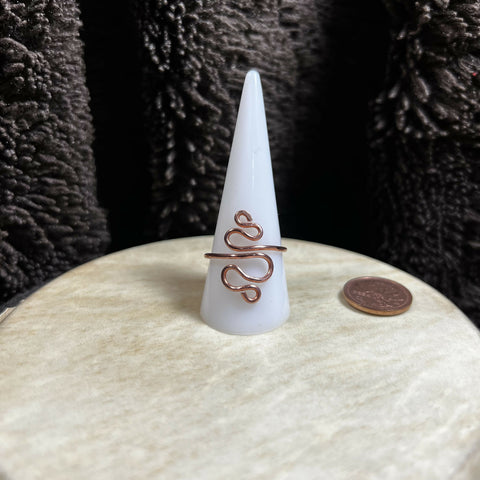 Copper Squiggle Ring