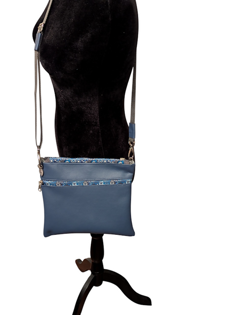 Blueberry Zippy Crossbody Bag