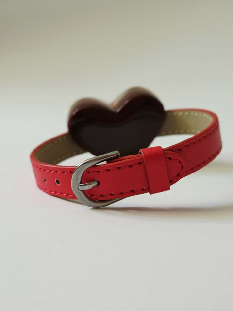 Handmade Resin Bracelet with Real Flowers | Adjustable Leather Strap | Floral Jewellery
