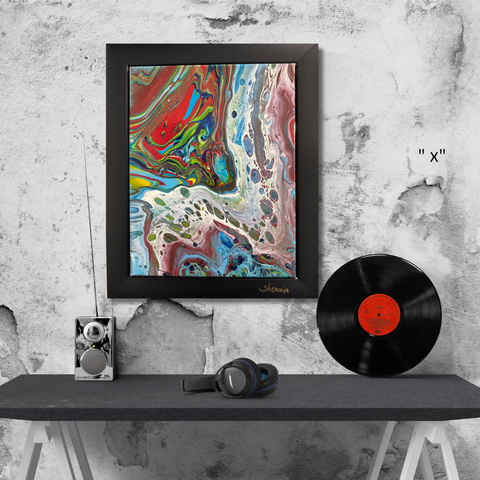 Abstract swirls Acrylic Fluid art Painting