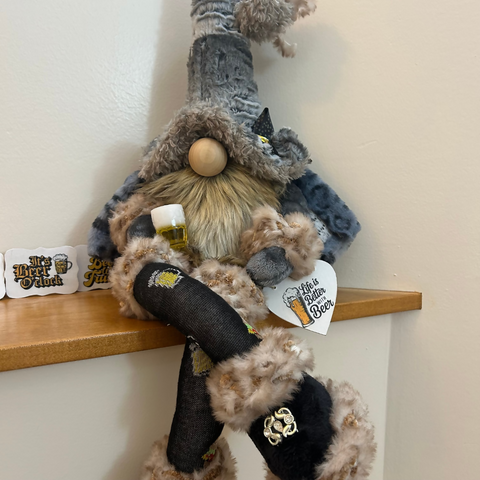 Handmade Beer Gnome | Made to Order Collectible | Unique Gift for Beer Lovers | AntoCHIQUE Creations Calgary