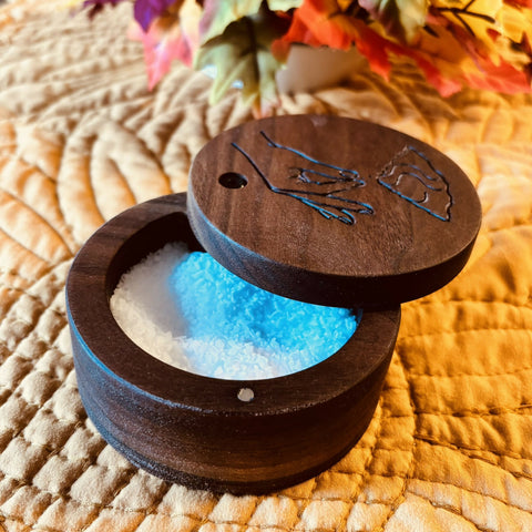 🍁 Handmade Walnut Salt Cellar