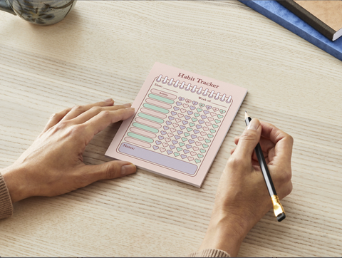6 Month Weekly Habit Tracker Notepad