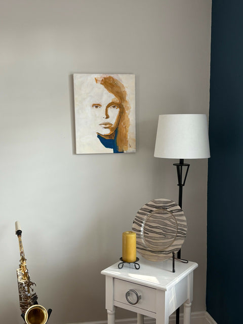 "Joni" - Acrylics on canvas 14x18 - Original Artwork-Free Shipping*