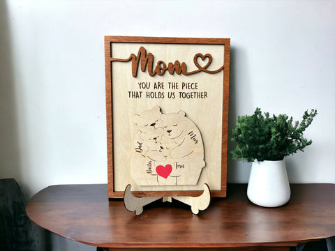 Mom and her Bears Sign