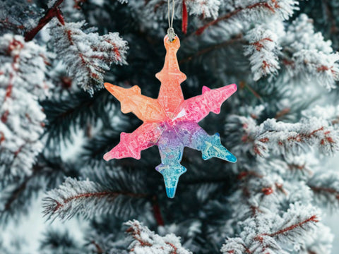 Snowflake Christmas Ornament, Holiday Decorations, Christmas gift exchange