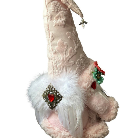 Pastel Pink Angel Gnome
