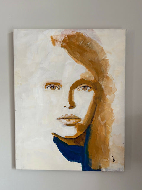 "Joni" - Acrylics on canvas 14x18 - Original Artwork-Free Shipping*