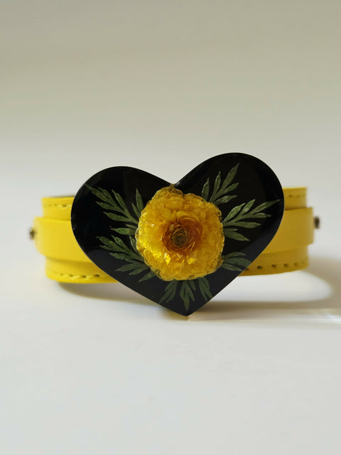 Handmade Resin Bracelet with Real Flowers | Adjustable Strap | Floral Jewellery