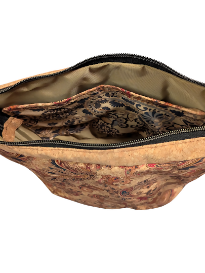 Paisely Cork Handbag Interior Slip Pocket
