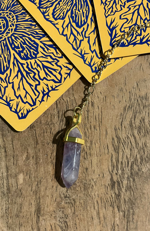 "Mind's Eye" Purple Fluorite Divination/Dowsing Pendulum