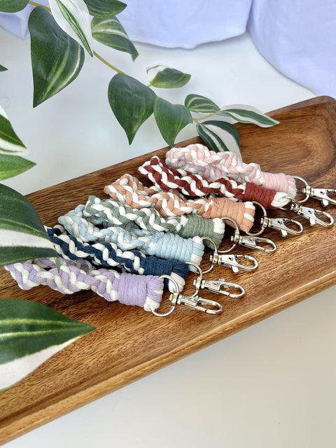 Twisted Macrame Finger Loop Keychain