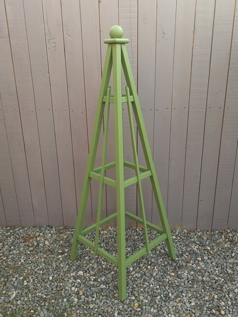 6' Obelisks with Solid Stain | Sphere or Spire Finial