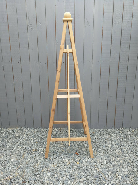 6' Cedar Garden Pyramid Obelisk with Sphere or Spire Finial
