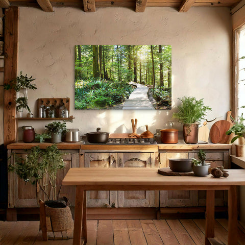 Forest Path Canvas Wall Art | Landscape Décor | 36"x24"