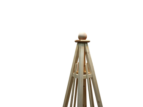 6' Obelisks with Solid Stain | Sphere or Spire Finial