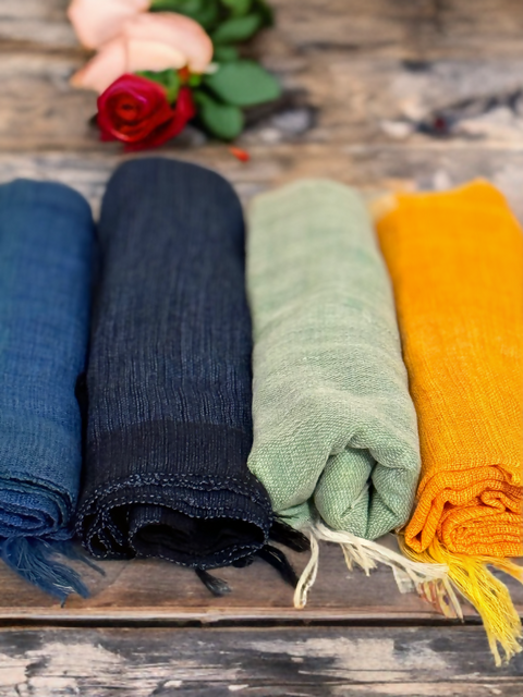 Soft and light cotton scarf or shawl