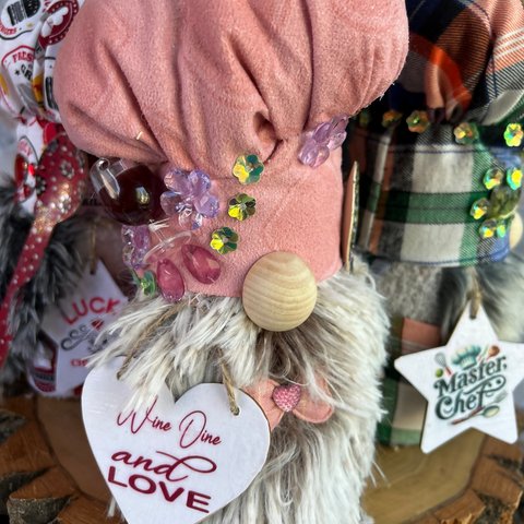 Designer Chef-Hat Gnome | Handmade Collectible Gift | Custom Themed Décor for Kitchen, Bar & Home | AntoCHIQUE Creations Calgary