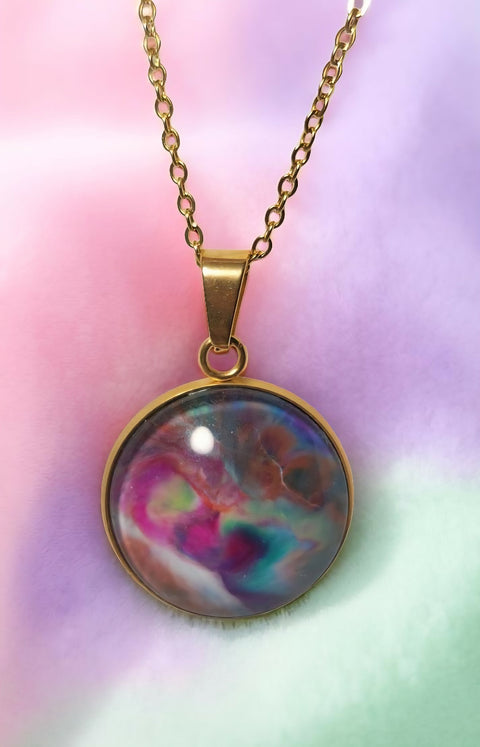 Round Pendant - 25mm Glass Cabochon