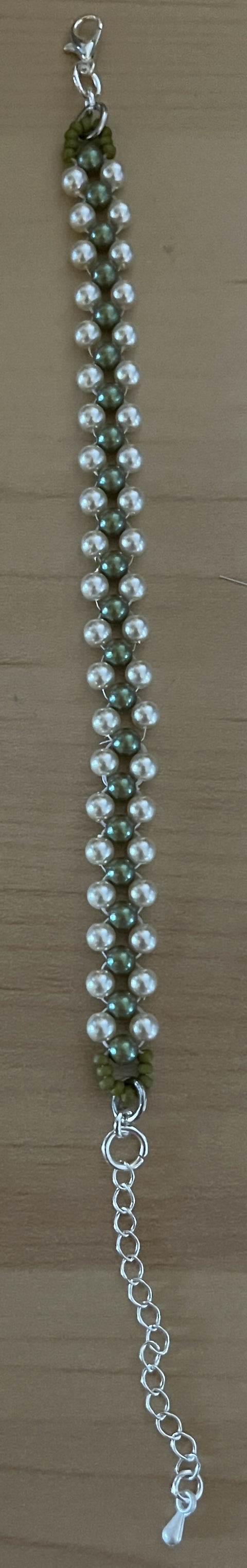 "Khaki and Cream" Bracelet