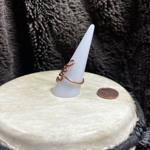 Copper Squiggle Ring