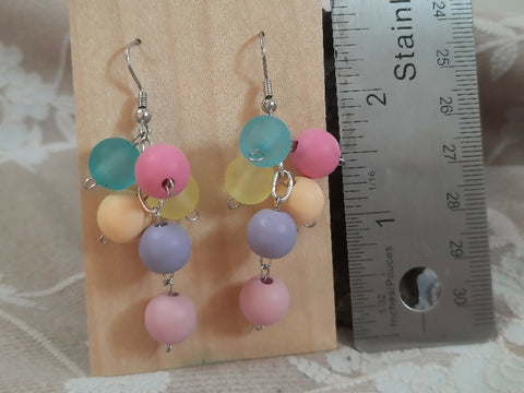Easter color earring with surgical steel hooks