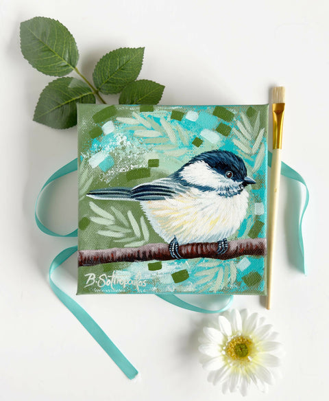 Featherwarm - 6x6 in Original Painting