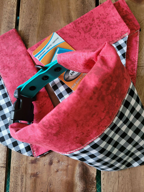 Over the Collar Dog Bandana, reversible.