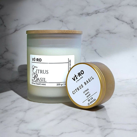 Citrus Basil Scented Candle