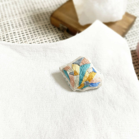 Crystal Embroidery Brooches