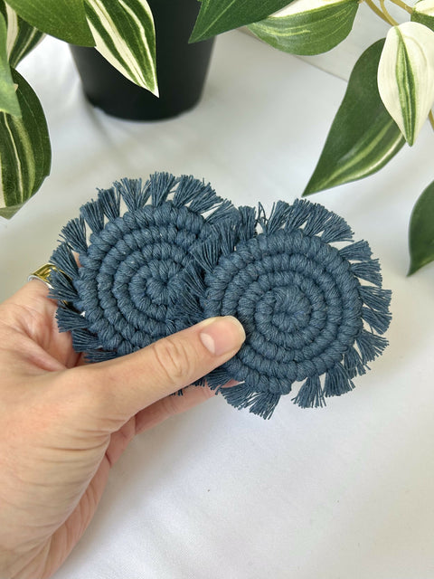 Macrame Car Coasters - Set of 2