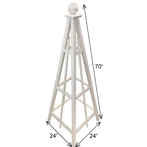 6' Obelisks with Solid Stain | Sphere or Spire Finial