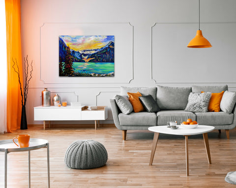 "Lovely Louise" Lake Louise Original Painting 24" x 18"