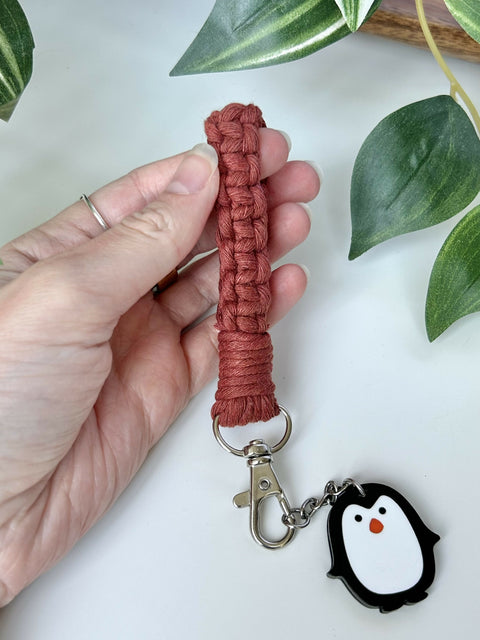 Finger Loop Macrame Keychain Key Fob